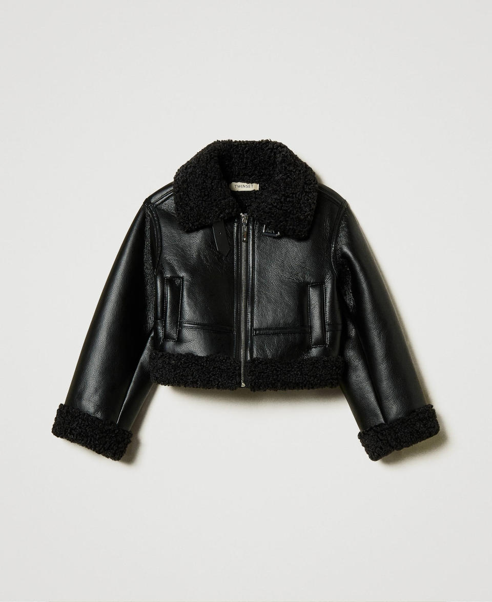 Twin Set Giacca aviatore con faux fur Pezzi Unici