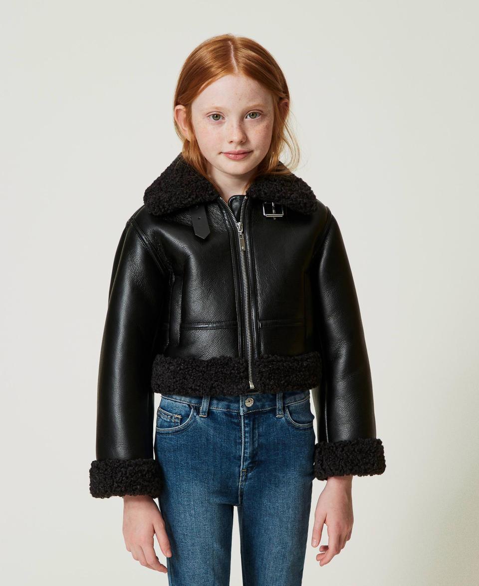 Twin Set Giacca aviatore con faux fur Pezzi Unici