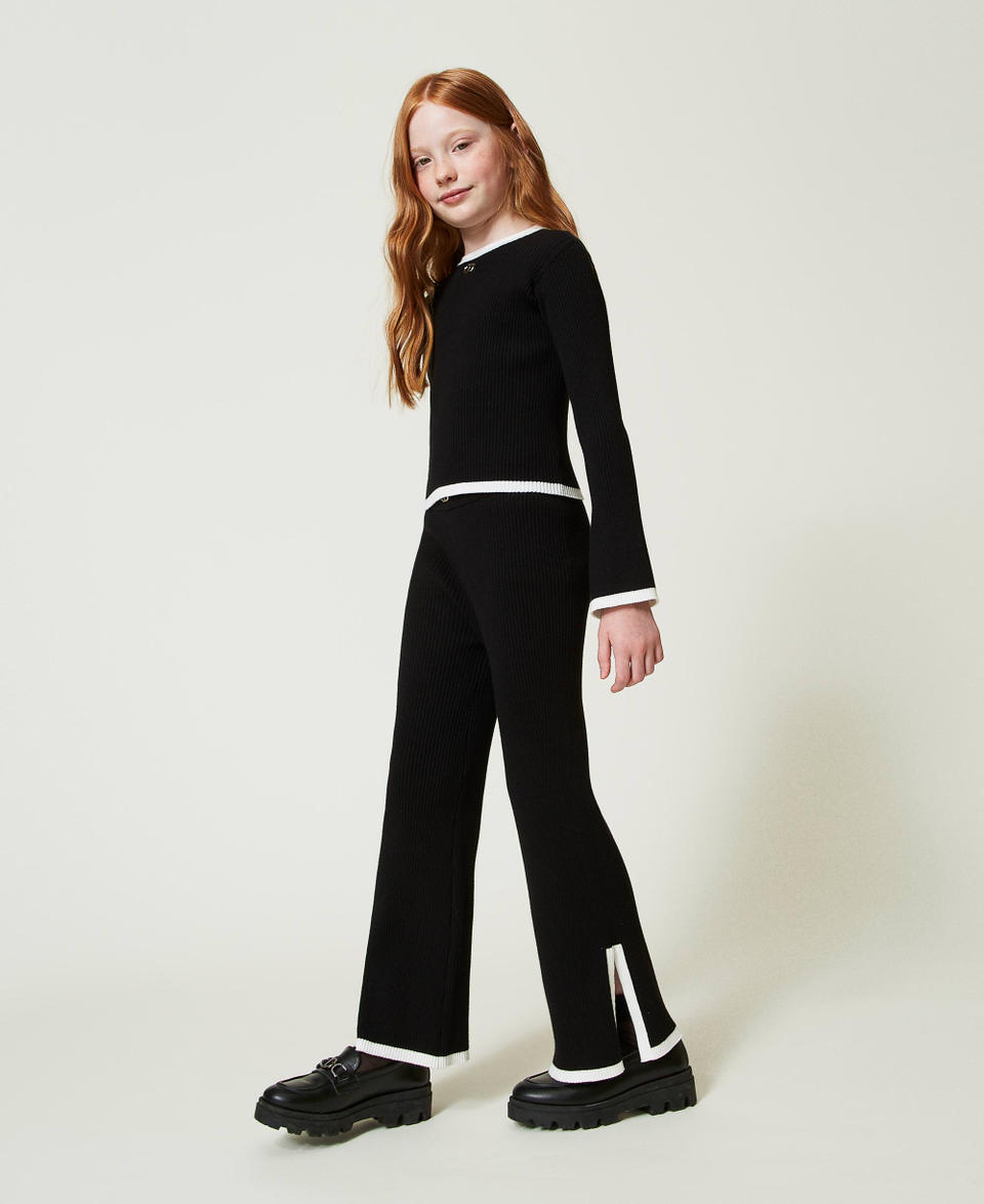 Twin Set Maglia e pantaloni ampi a costine Fino Al -60%
