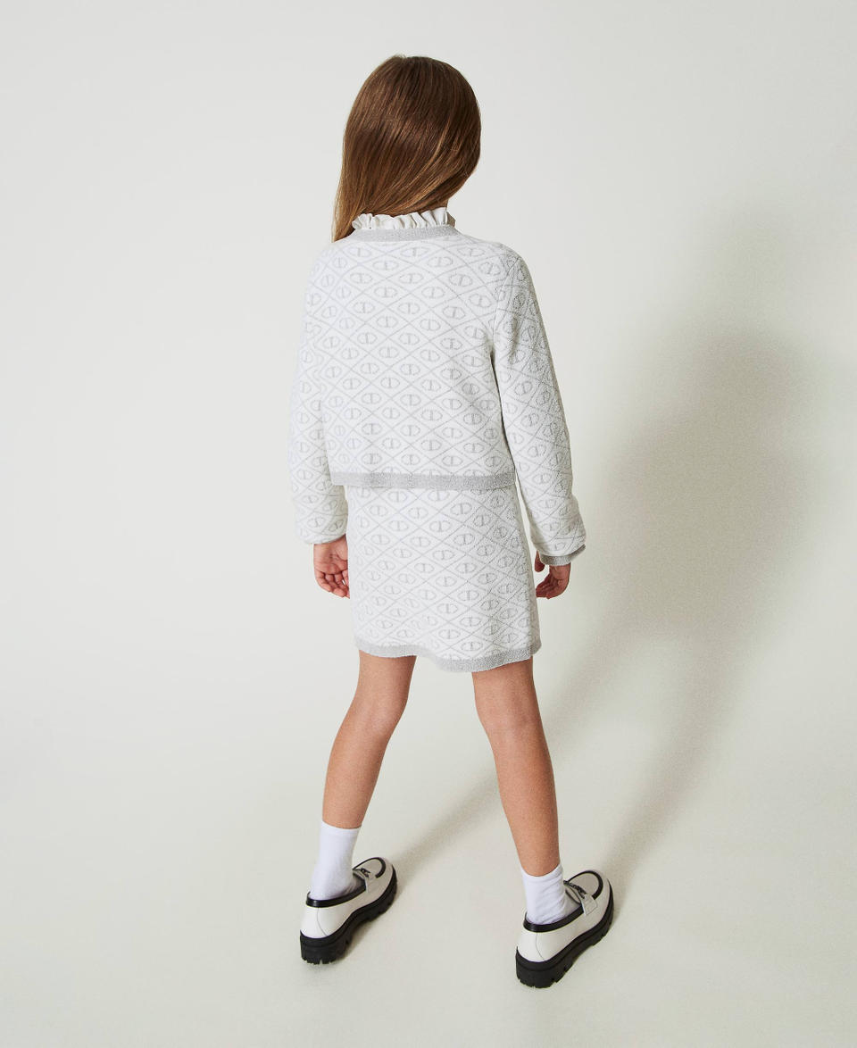 Twin Set Giacca in maglia jacquard con Oval T Sottocosto