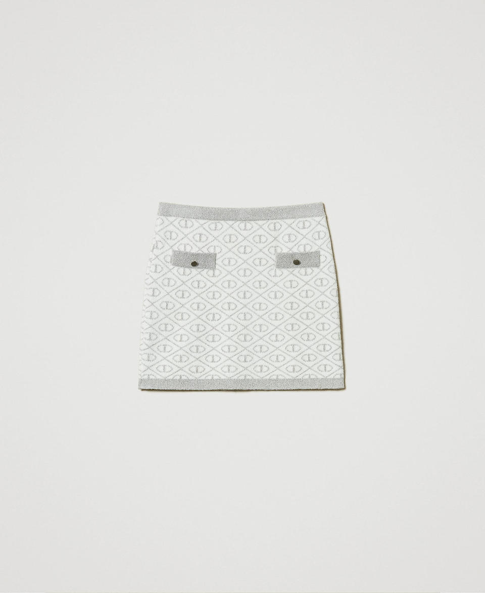 Twin Set Gonna corta in maglia jacquard con Oval T Convenienza