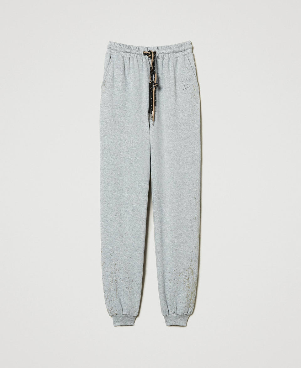 Twin Set Pantaloni joggers MYFO con stampa glitter Online