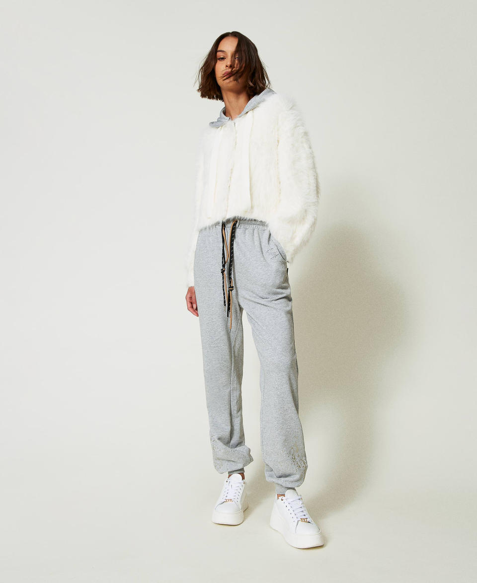 Twin Set Pantaloni joggers MYFO con stampa glitter Online
