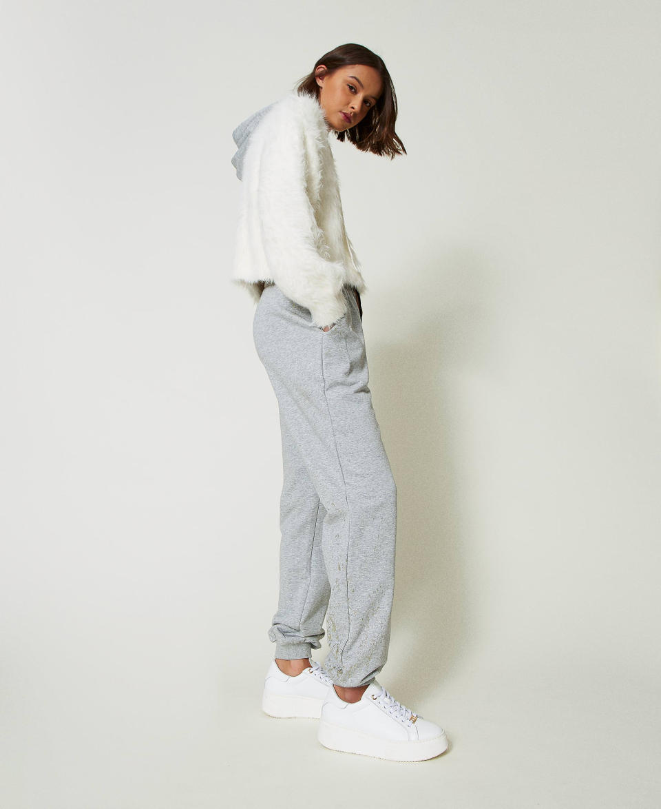 Twin Set Pantaloni joggers MYFO con stampa glitter Online