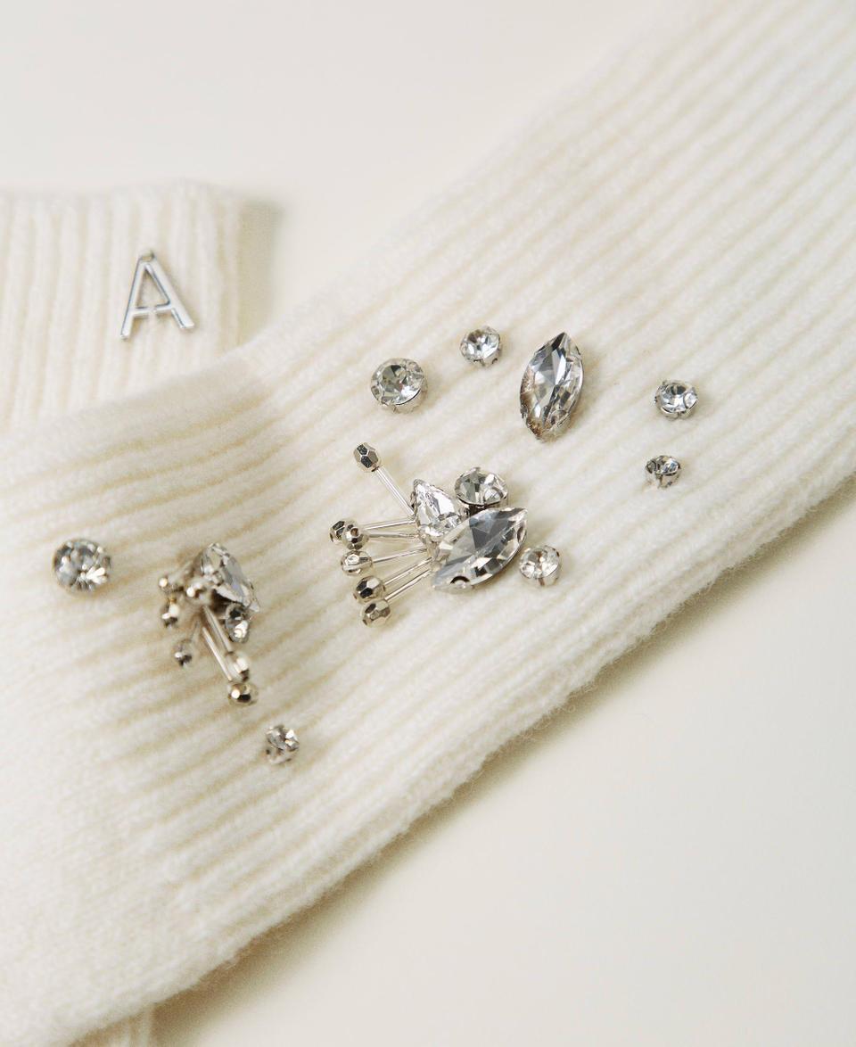 Twin Set Guanti in maglia con ricami Outlet