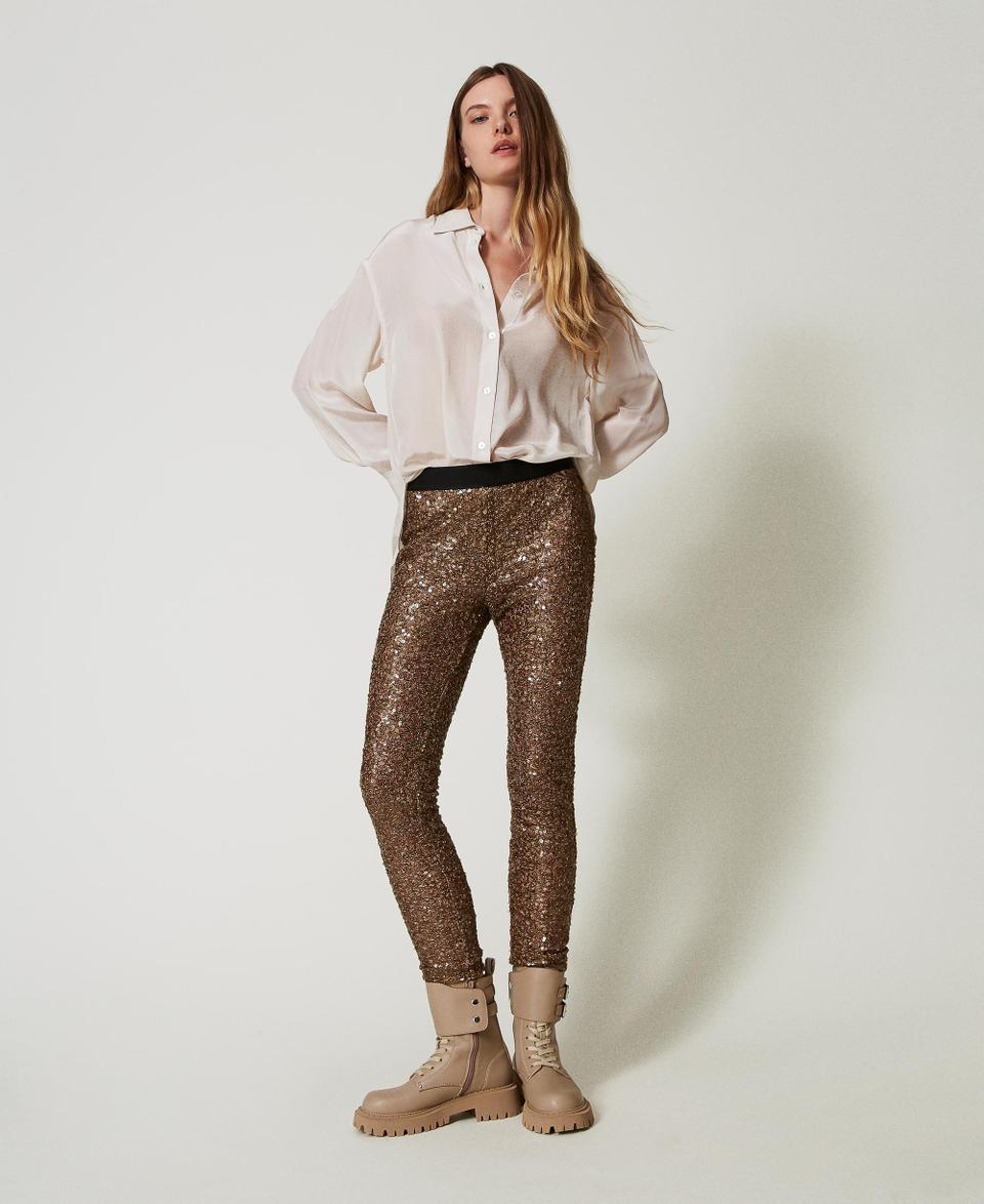 Twin Set Leggings MYFO in full paillettes Hotsell