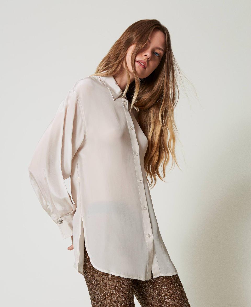 Twin Set Camicia MYFO in satin Vendita Calda