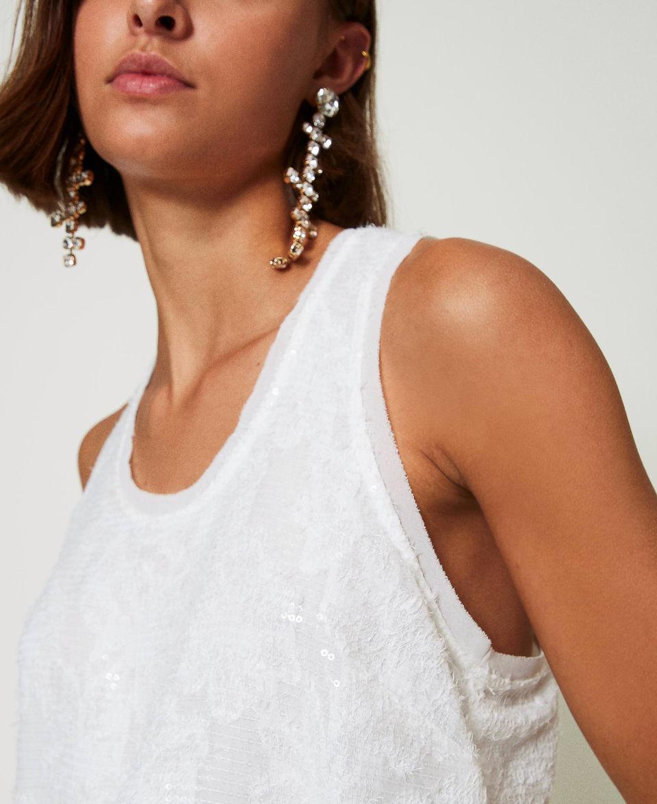 Twin Set Top a canotta in full paillettes