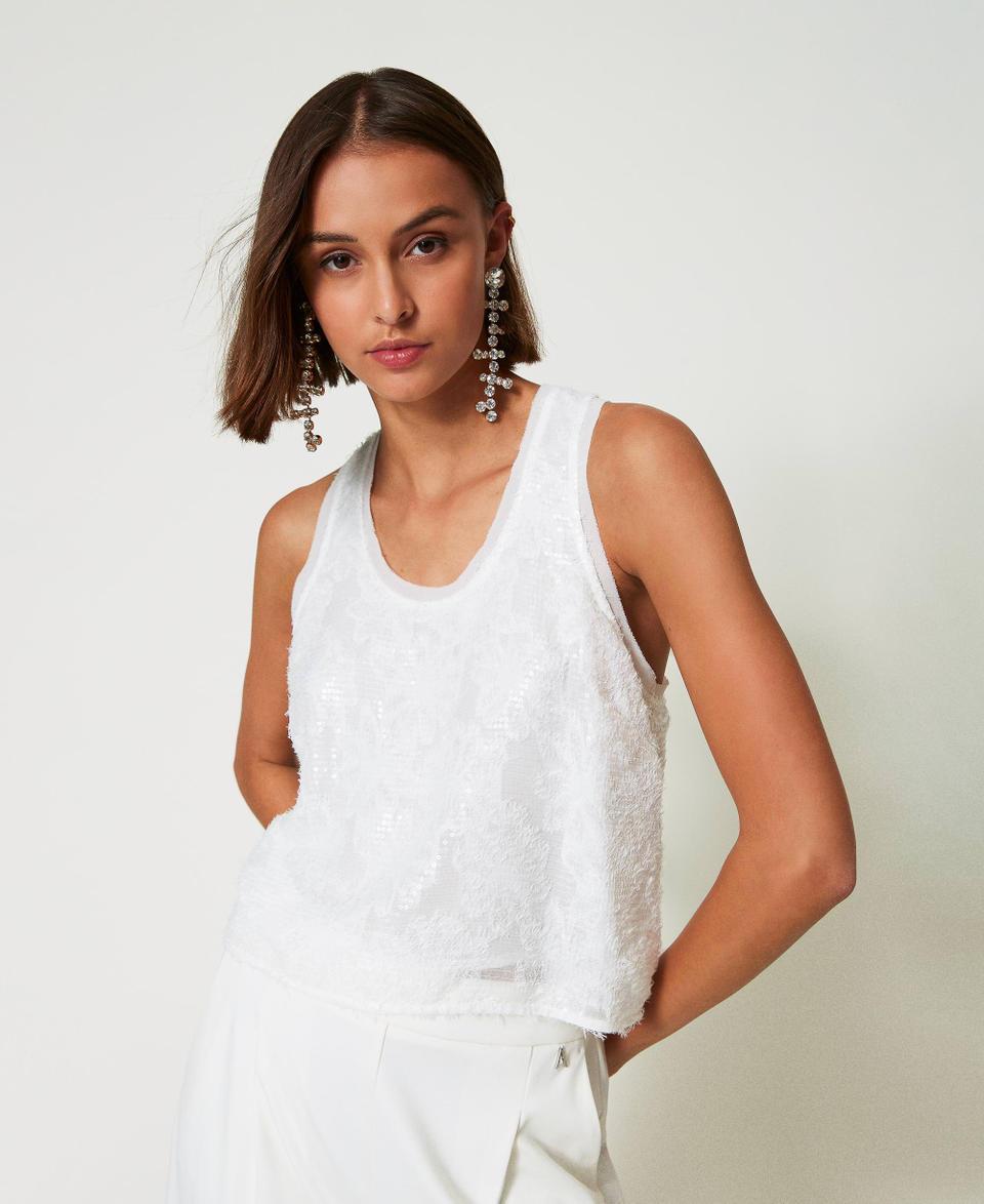 Twin Set Top a canotta in full paillettes Negozio