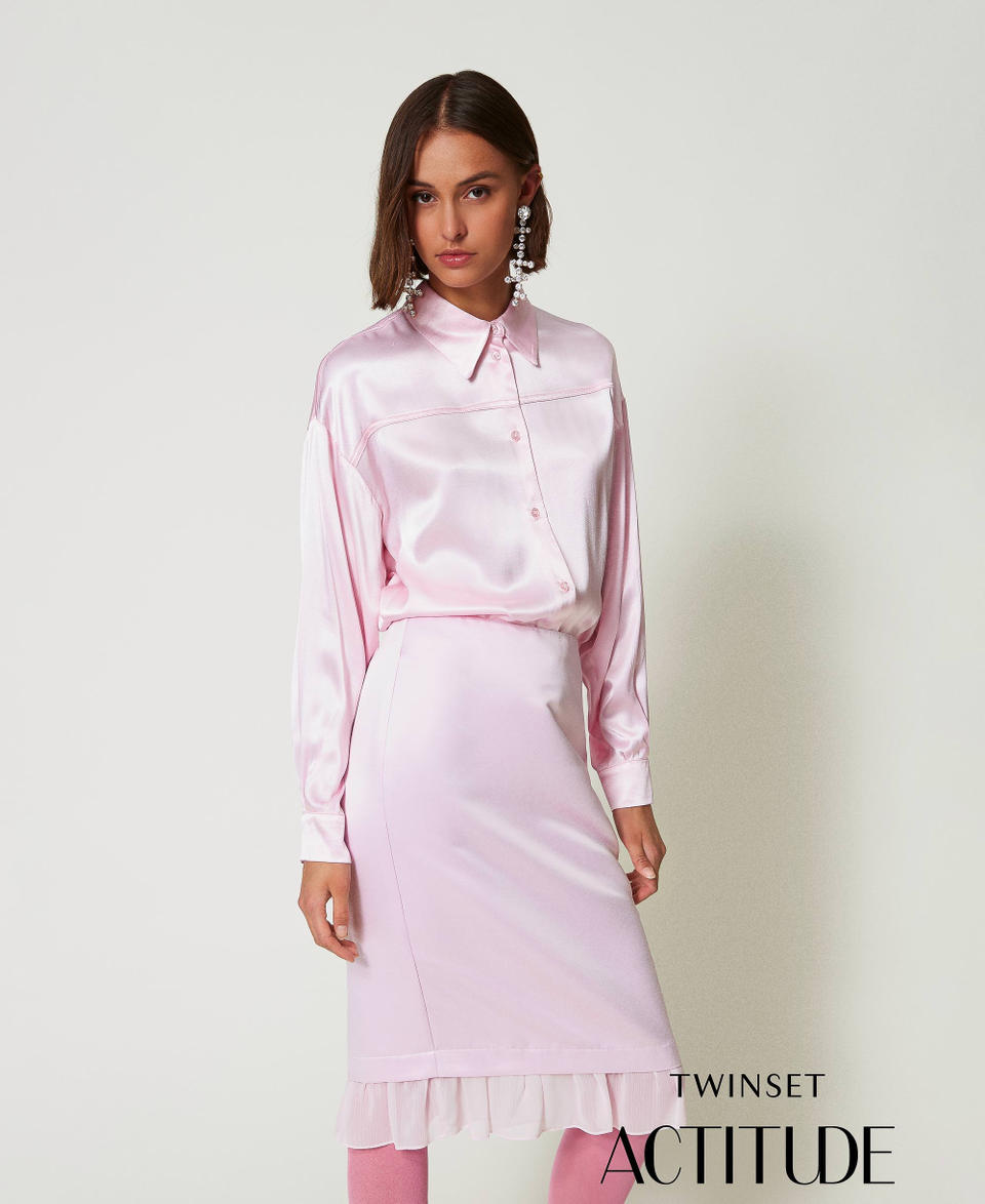 Twin Set Camicia in raso martellato