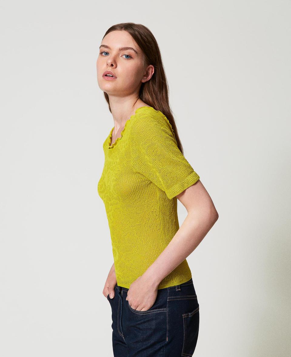 Twin Set Maglia doppio uso jacquard floreale In Saldo