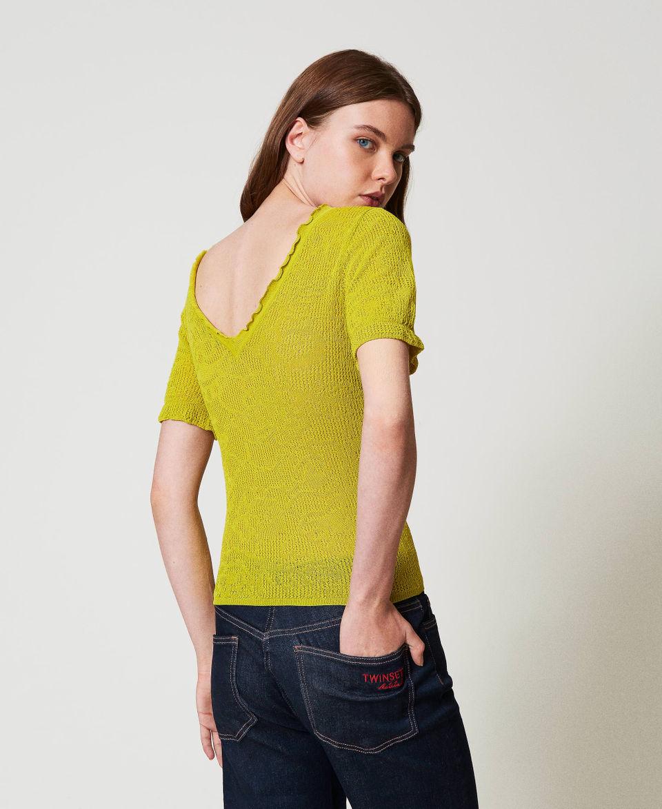 Twin Set Maglia doppio uso jacquard floreale In Saldo
