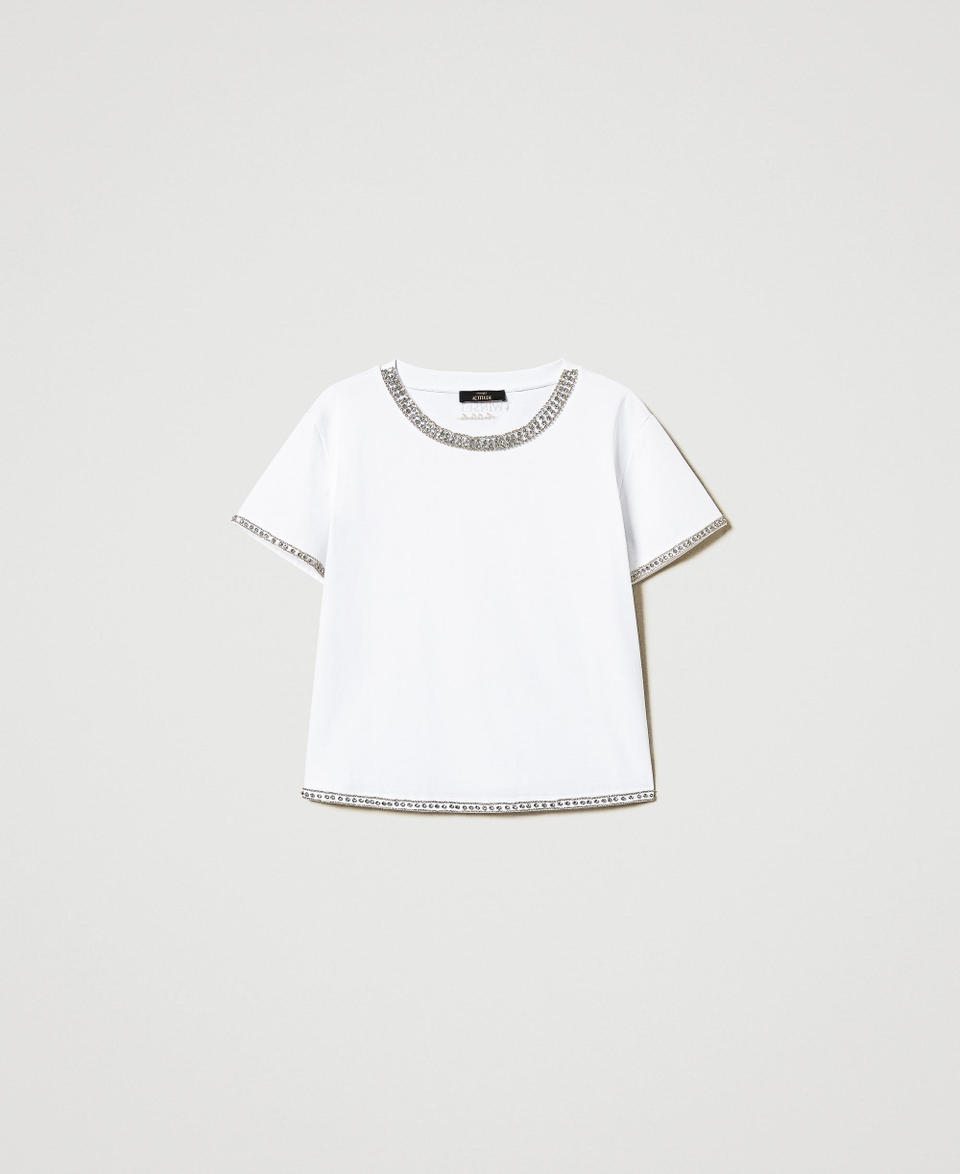 Twin Set T-shirt boxy con ricamo a mano Nuova
