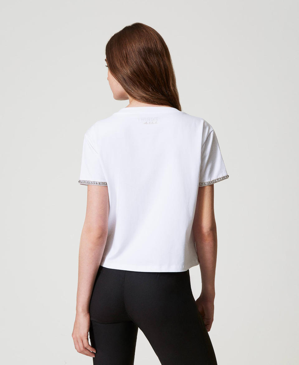 Twin Set T-shirt boxy con ricamo a mano Nuova
