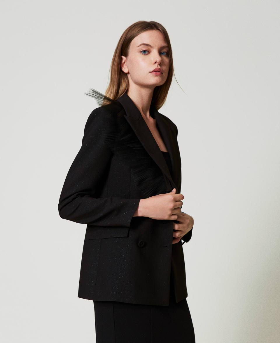 Twin Set Giacca blazer con volant in tulle Italy