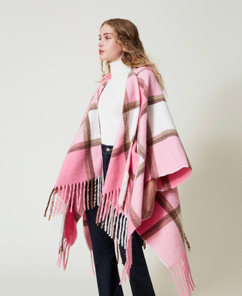 Twin Set Poncho in panno con frange Qualità