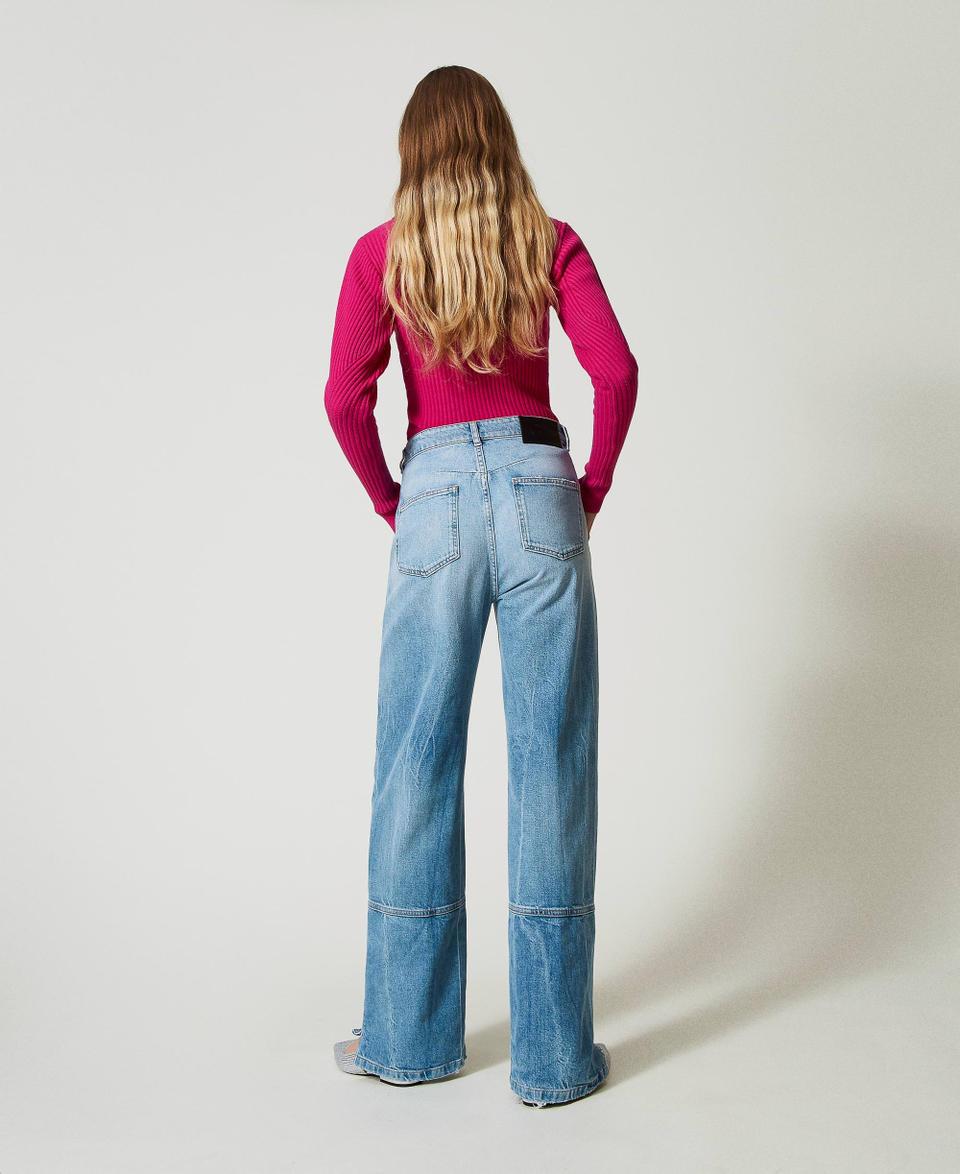 Twin Set Jeans wide leg con tagli Soddisfazione Garantita