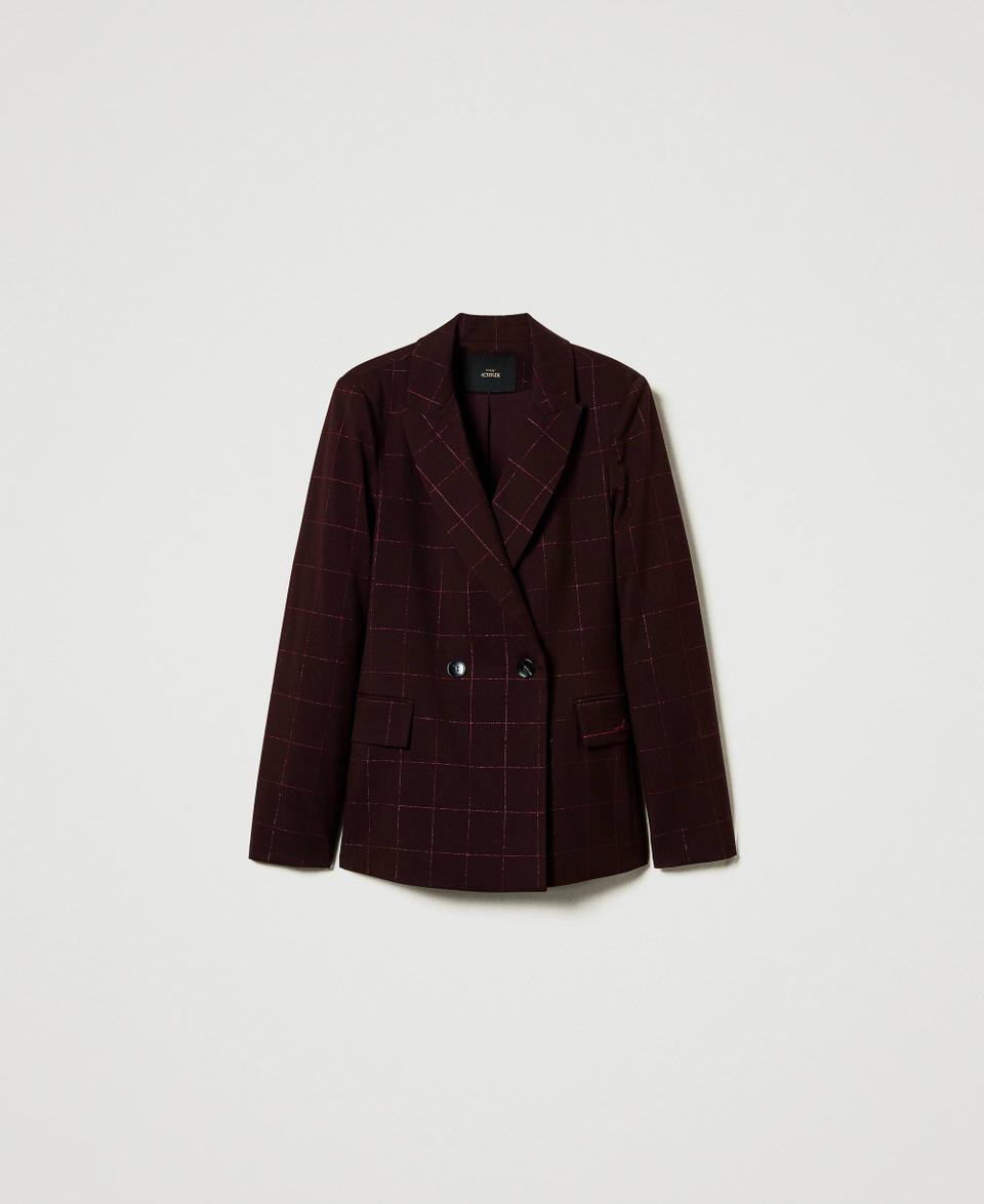 Twin Set Giacca blazer check con lurex Promozione Limitata