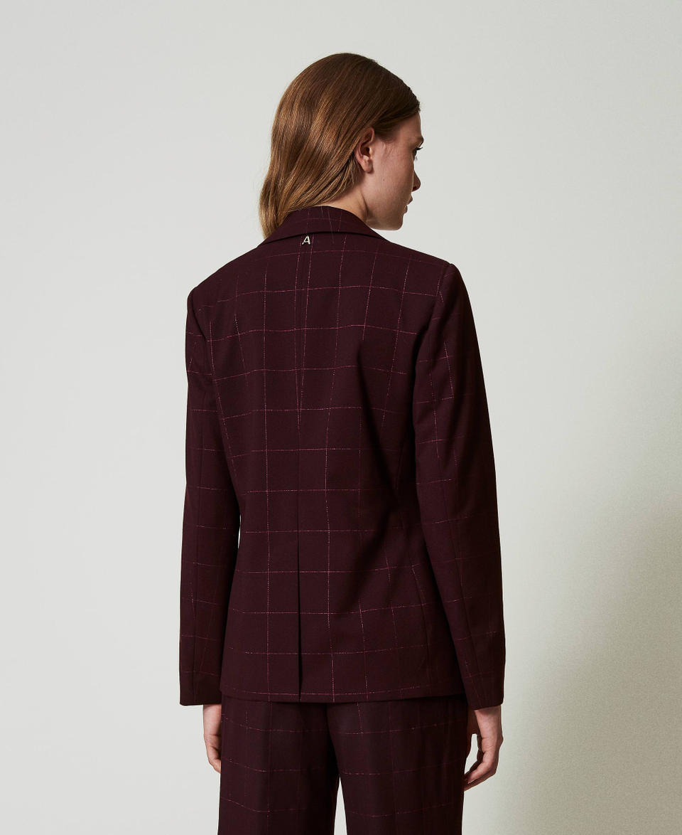 Twin Set Giacca blazer check con lurex Promozione Limitata