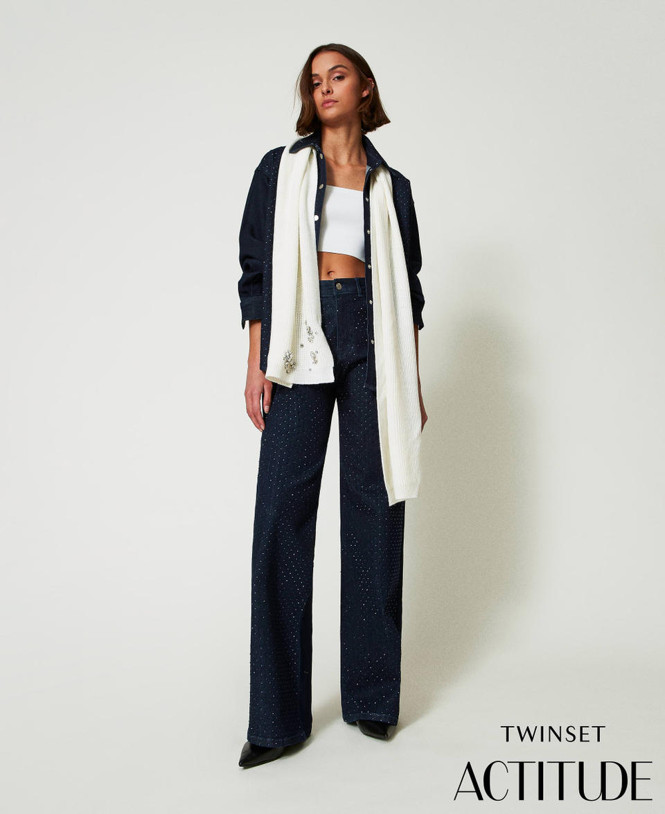 Twin Set Sciarpa con ricami e logo Online