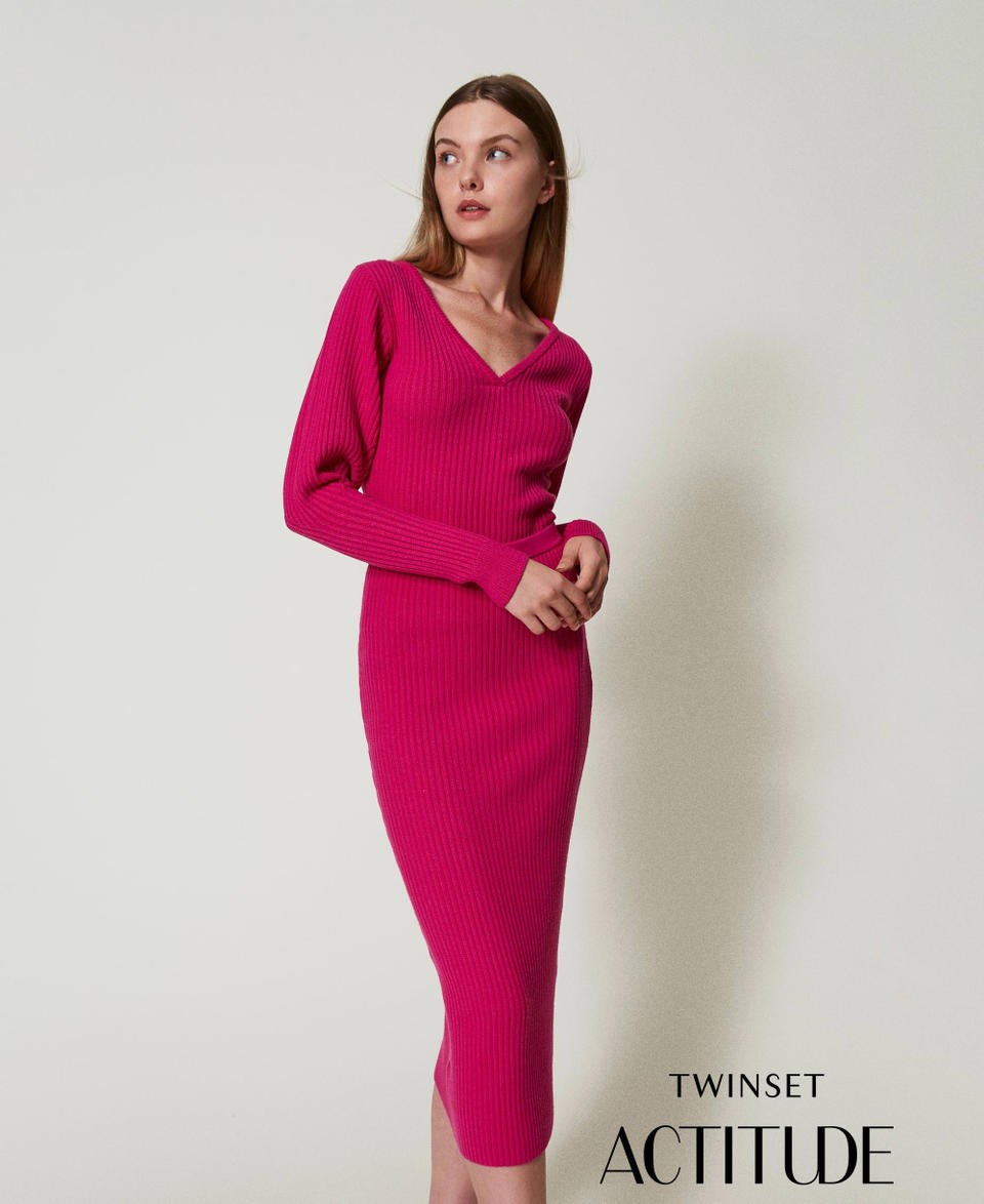 Twin Set Gonna longuette in maglia a coste