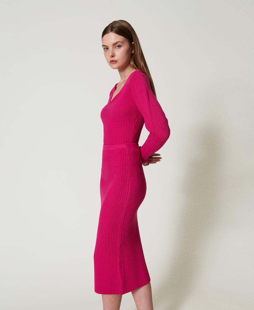 Twin Set Gonna longuette in maglia a coste Hotsell
