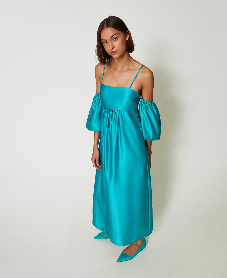 Twin Set Abito lungo in duchesse Saldi Di Fabbrica