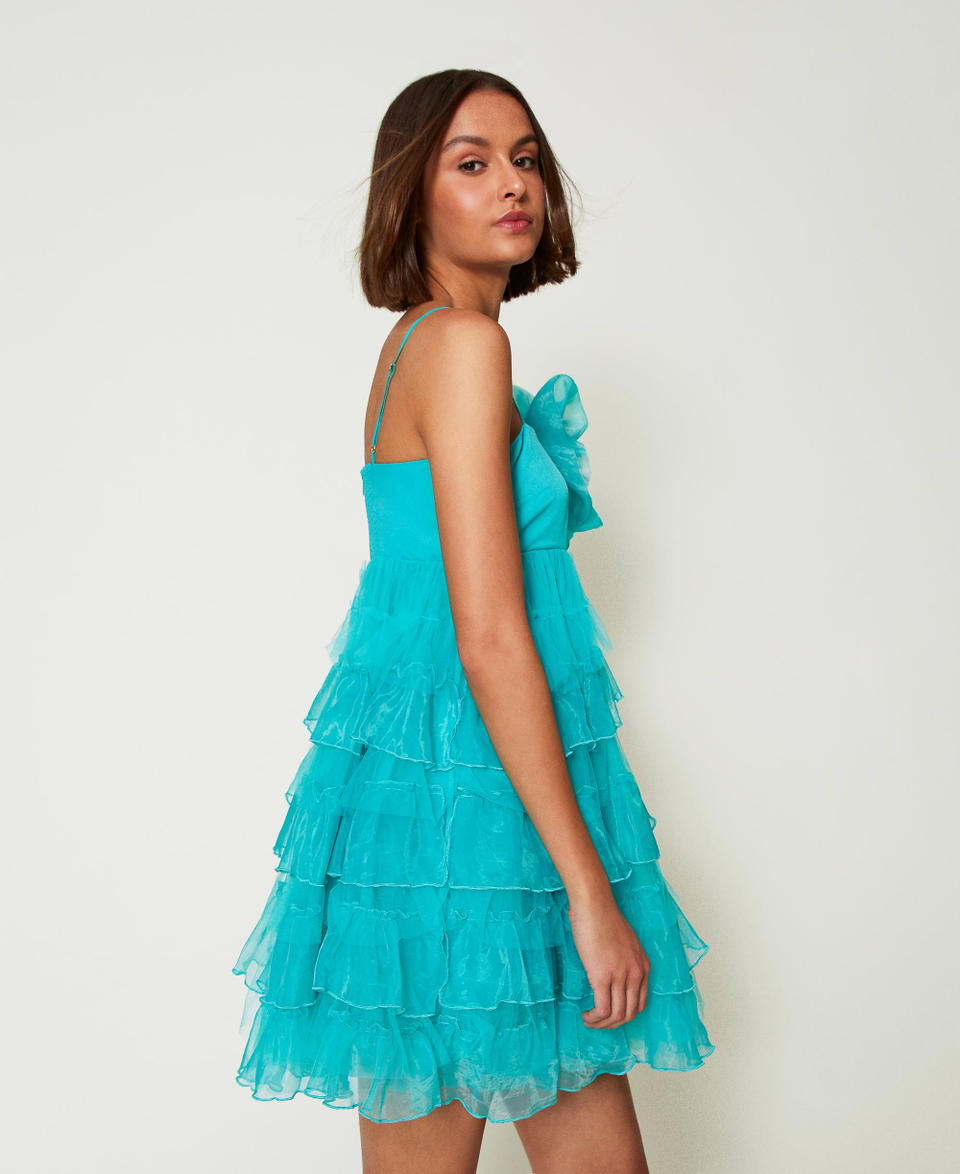 Twin Set Abito corto in tulle e organza Vendite Flash