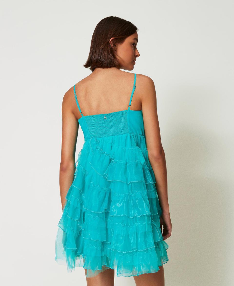 Twin Set Abito corto in tulle e organza Vendite Flash