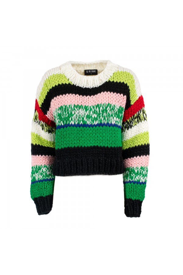 U R Ink JAÉN 134W3C2 MAGLIERIA MULTICOLORE Fino Al -60%