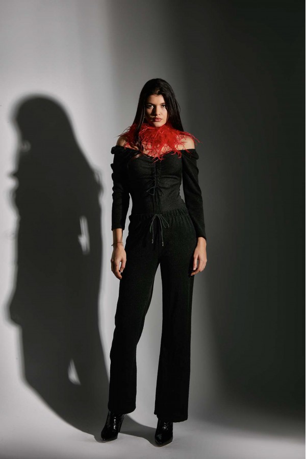 U R Ink RAFFAELLA054W1A4 PANTALONI BLACK Sottocosto