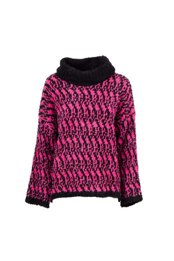 U R Ink RODAS 134W401 MAGLIERIA NERO/FUCSIA Saldi Di Fabbrica