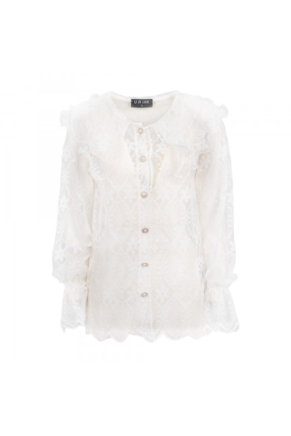 U R Ink MARACAI254W2D7 CAMICIE e BLUSE BIANCO Nuovo