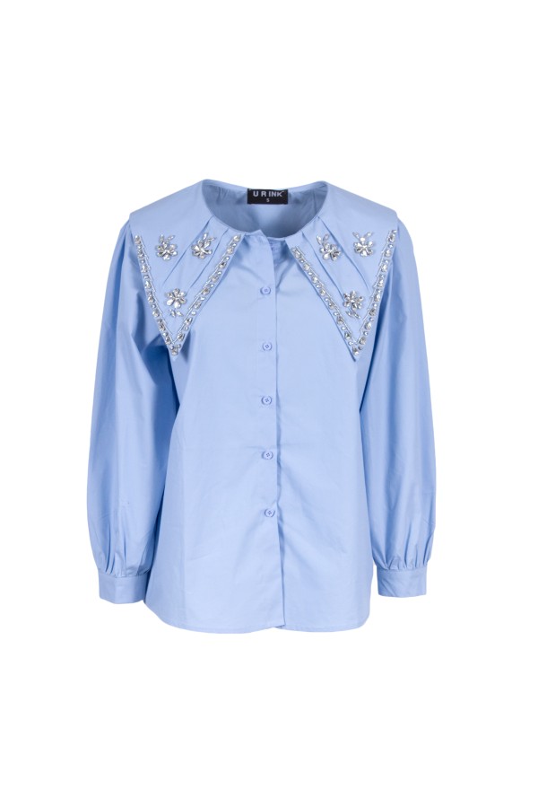 U R Ink ALMERÍA 254W4G0 CAMICIE e BLUSE CELESTE Vendita Calda
