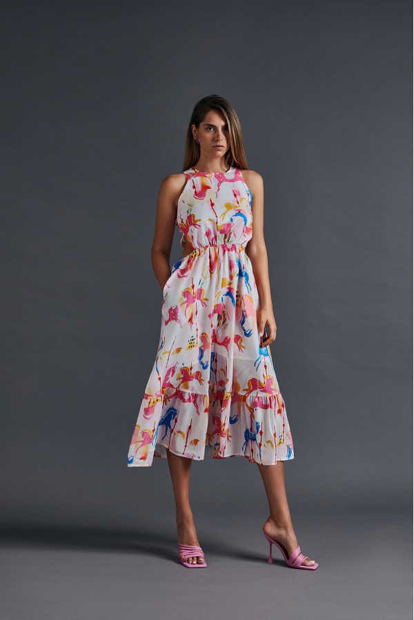 U R Ink LA PAZ 114S3U6ABITI BIANCO-ROSA-BLU Italy