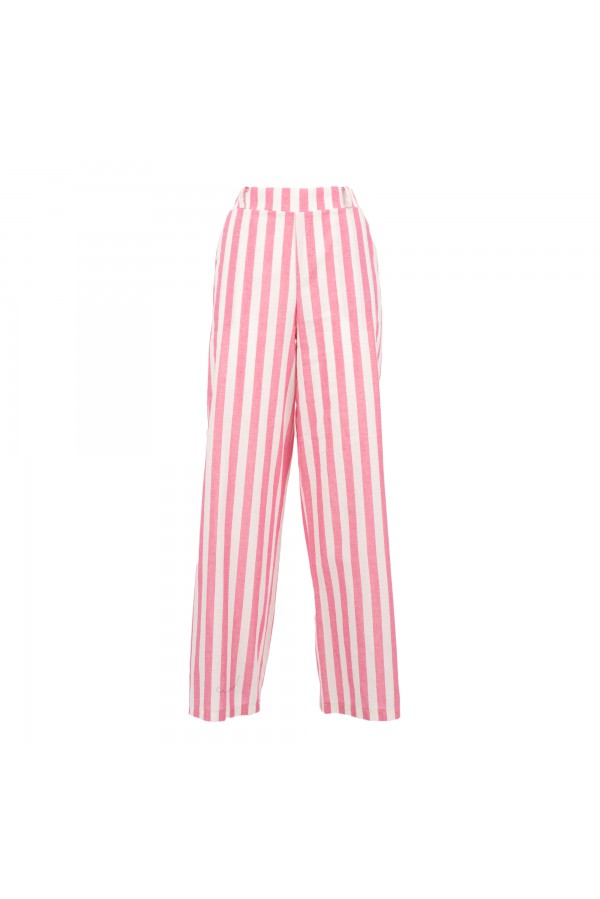 U R Ink VERACRUZ244S3M7 PANTALONI BIANCO-ROSA Italia