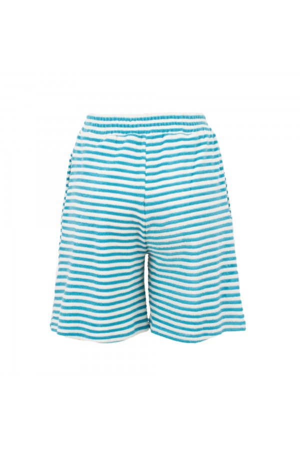 U R Ink LAS TUNAS 094S3V9 SHORTS BIANCO-CELESTE Consegna Veloce