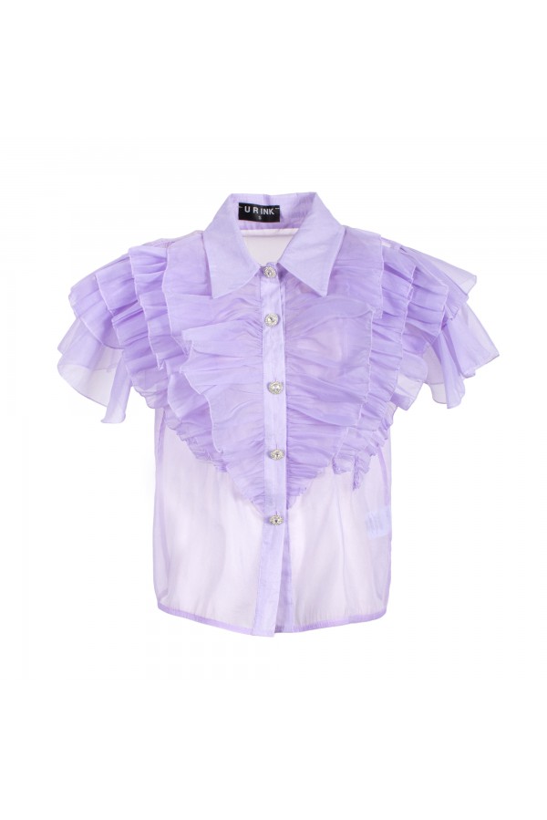 U R Ink MANICORÉ 254S4B9 CAMICIE e BLUSE LILLA Sconto