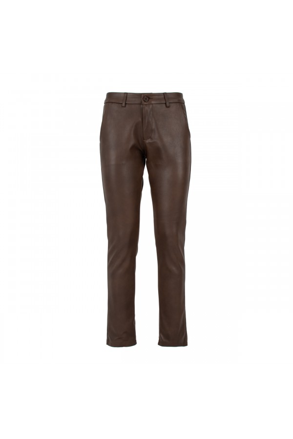 U R Ink CLARA054W1A3 PANTALONI BROWN In Vendita