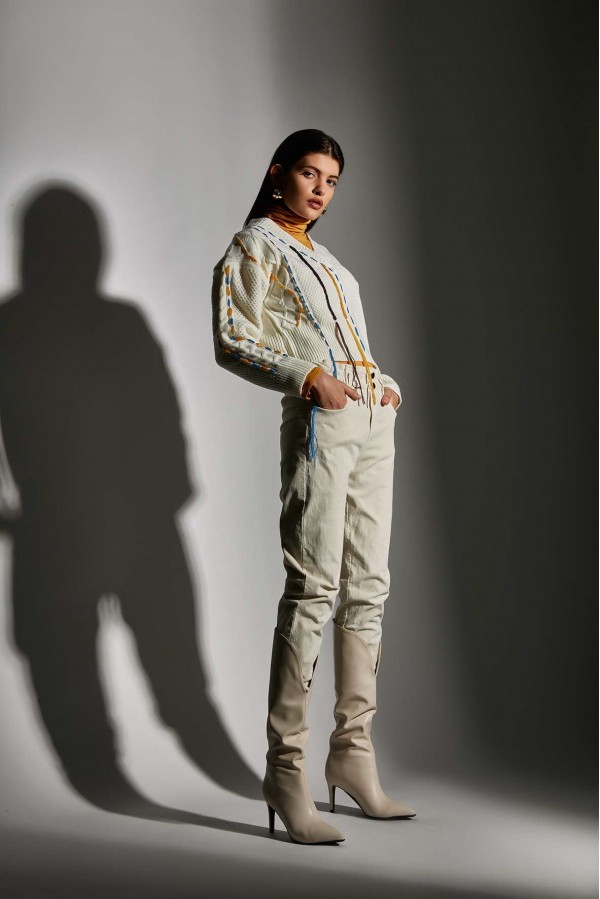 U R Ink ALBERTA054W1I1 PANTALONI BUTTER Saldi Di Fabbrica