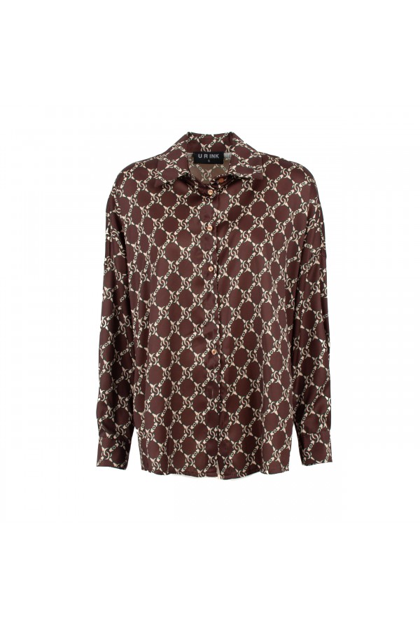 U R Ink DELIZIA044W1A3 CAMICIE e BLUSE BROWN 2025