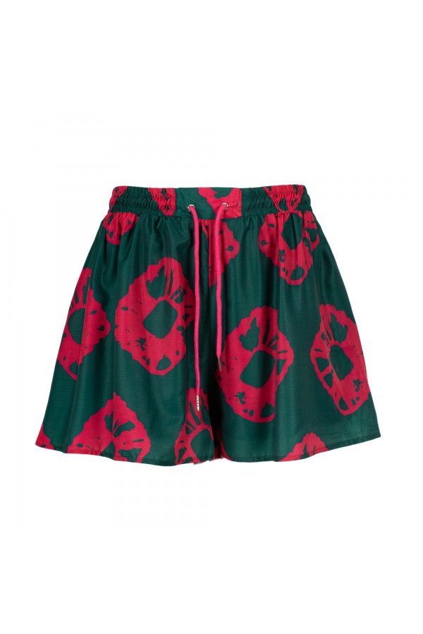 U R Ink ARANJUEZ 094S411 SHORTS VERDE/MAGENTA In Vendita