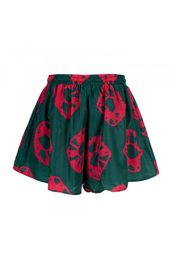 U R Ink ARANJUEZ 094S411 SHORTS VERDE/MAGENTA In Vendita