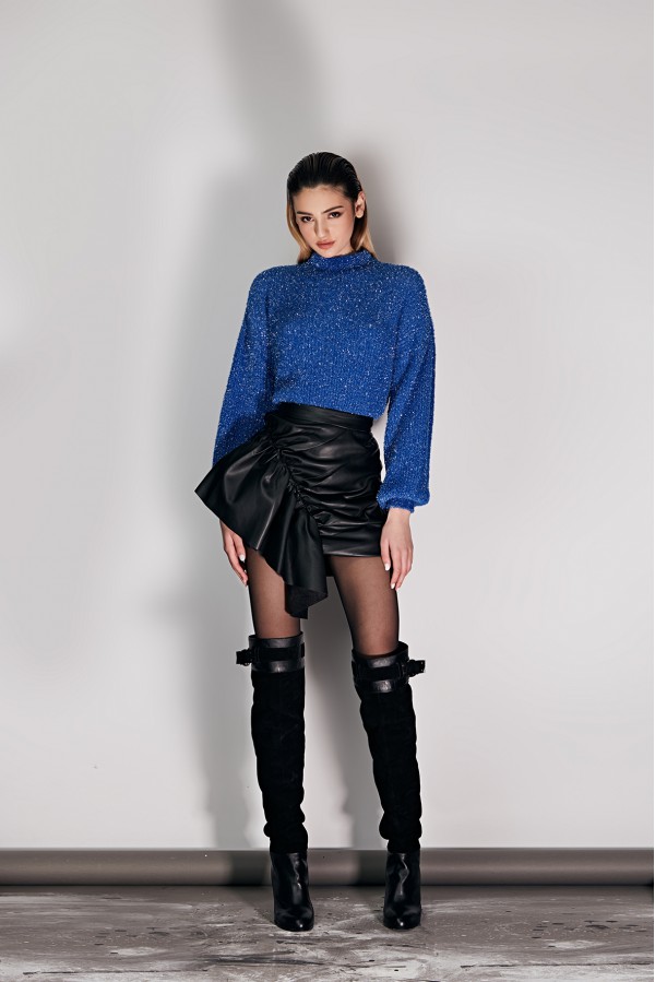 U R Ink SET SKIRT 014W3D6 GONNE NERO Pezzi Unici