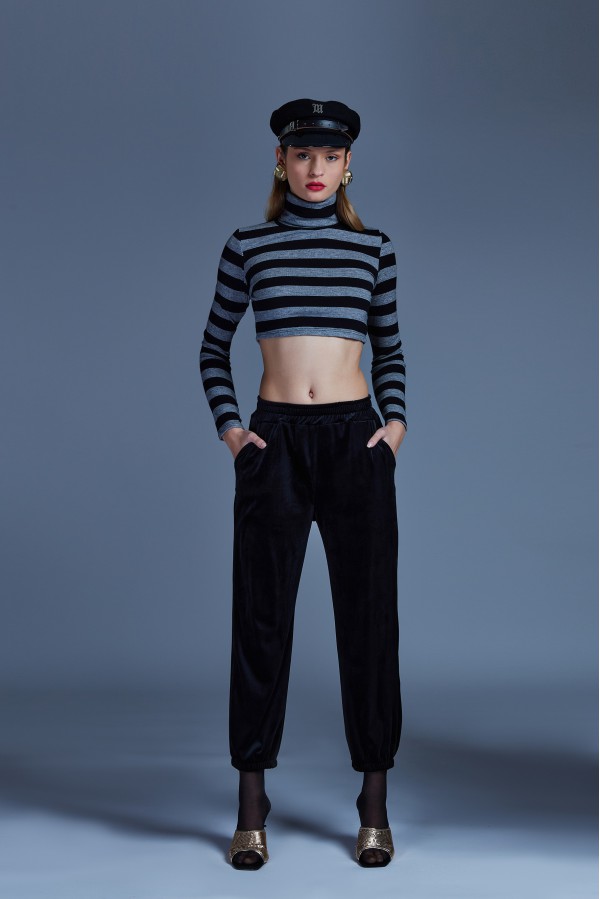 U R Ink LAGOS244W2D6 PANTALONI NERO Saldi