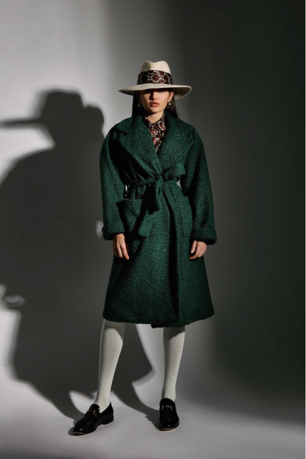 U R Ink EMANUELA084W1A8 CAPPOTTI GREEN Nuovi prodotti