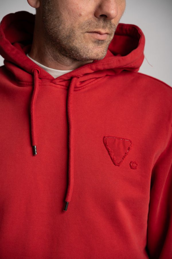 Valvola Fashion FELPA CAPPUCCIO LOGO TRIANGOLO Presa