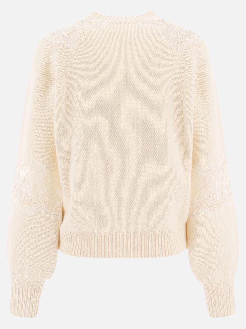 ﻿Vietti Elie Saab Maglione con inserti in pizzo Vendita Calda