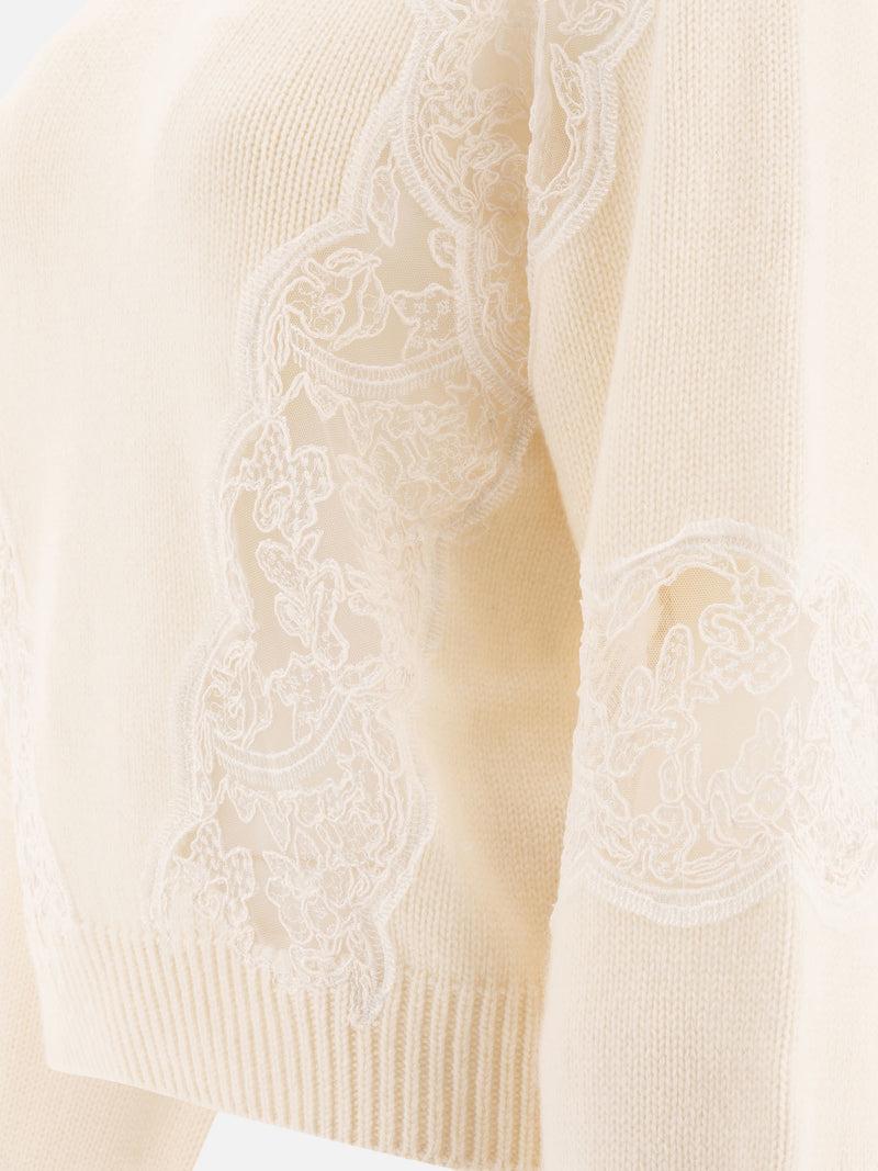 ﻿Vietti Elie Saab Maglione con inserti in pizzo Vendita Calda