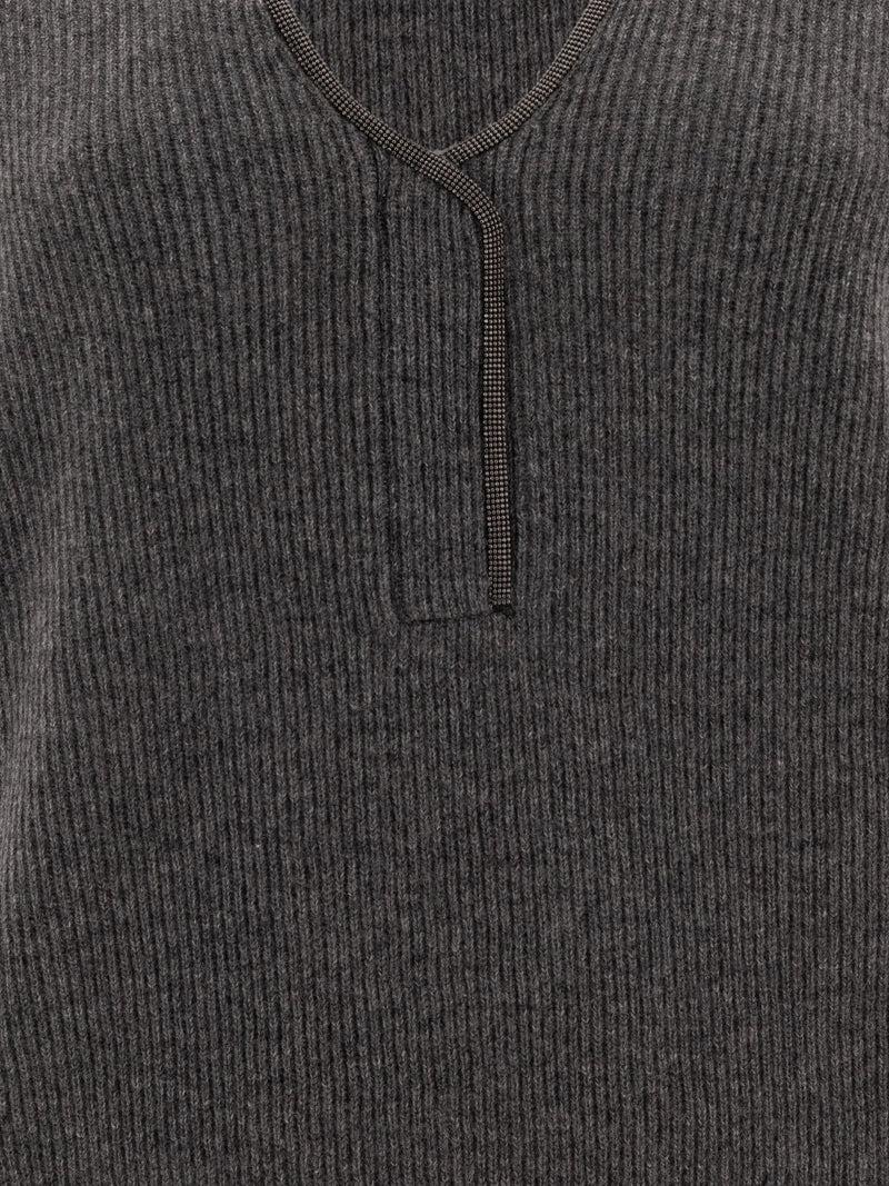 Vietti Brunello Cucinelli Maglione a costine in cashmere In Saldo